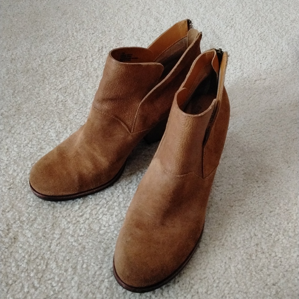 Kork-Ease Brown Suede Ankle Boots